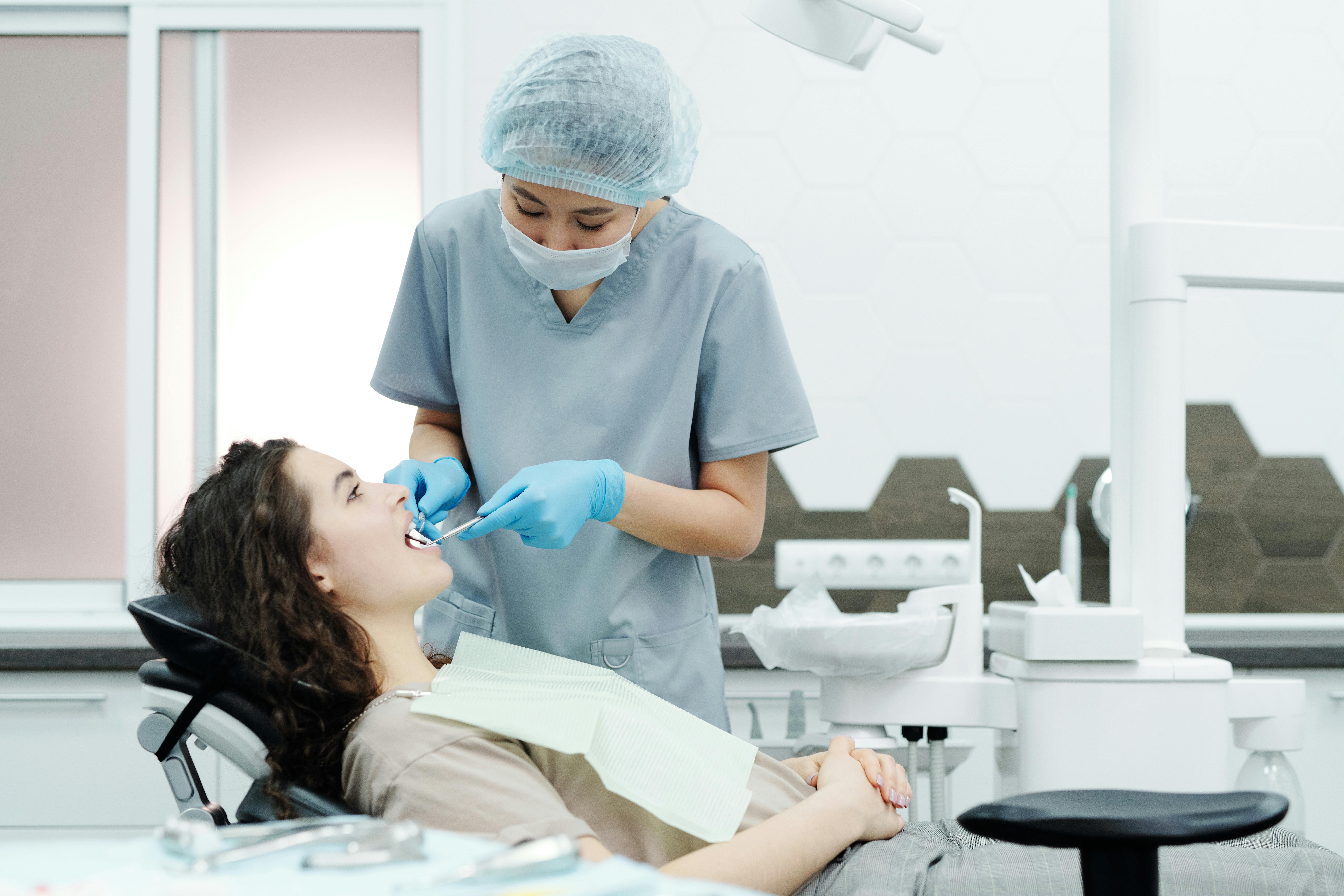 Patient has routine dental cleanings at The Center of Dentistry